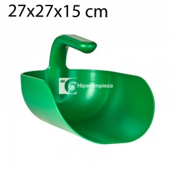 Cucharón de mano ergonómica 2L para alimentaria verde