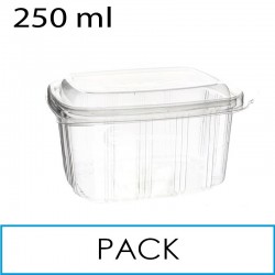 50 Envases plástico PP para microondas 250ml