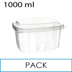 100 Envases plástico PP para microondas 1000ml