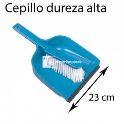 copy of Recogedor azul con goma y palo blanco 26 cm