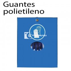 Dispensador guantes polietileno azul lacado cerrojo