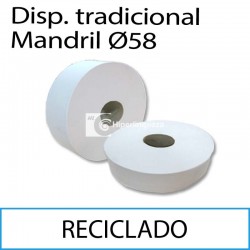 18 Rollos Papel Higienico M58 130m Industrial Reciclado