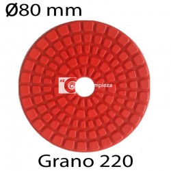 Disco diamantado R diámetro 80 grano 220