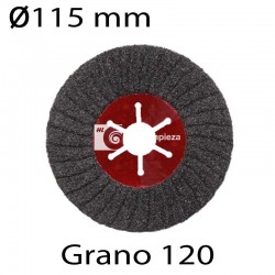 Disco semiflexible plano diámetro 115mm grano 120
