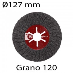 Disco semiflexible plano diámetro 127mm grano 120