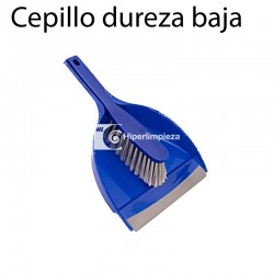 Recogedor de mano con cepillo 20,3 cm azul
