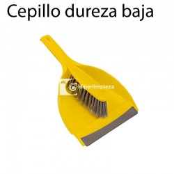 Recogedor de mano con cepillo 20,3 cm amarillo