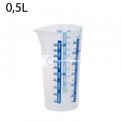 Vaso medidor PP transparente 0,5L 9x16 cm