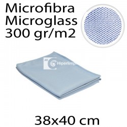 6 Bayetas Microglass Microfibra 38x40cm 300g Azul