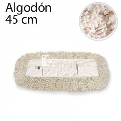 Recambio de mopa industrial algodón blanco 45 cm