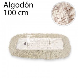 Recambio de mopa industrial algodón blanco 100 cm