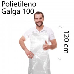 1000 delantales polietileno G100 blanco