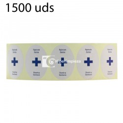 1500 Precintos desinfección papel higiénico pegatina