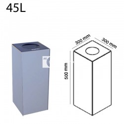Módulo para papelera reciclaje 50x30x30cm 45L