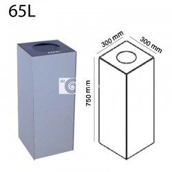 Módulo para papelera reciclaje 75x30x30cm 65L