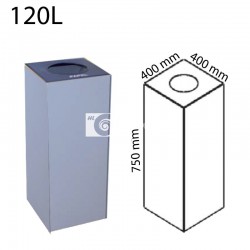Módulo para papelera reciclaje 75x40x40cm 120L