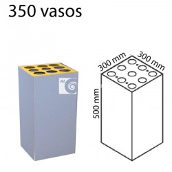 Módulo para papelera reciclaje 50x30x30cm 350 vasos