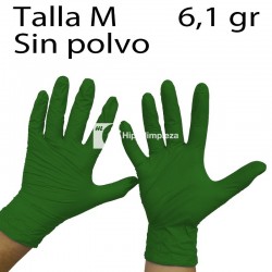 1000 guantes de nitrilo verde TS