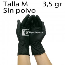 1000 guantes de nitrilo negro talla S