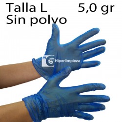 1000 guantes de vitrilo azul TL