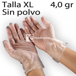 1000 guantes de vinilo sin polvo transparentes 4gr TS