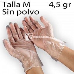 1000 guantes vinilo sin polvo transparentes TM
