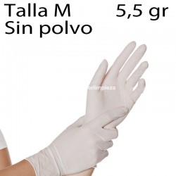 1000 guantes látex blanco sin polvo TM