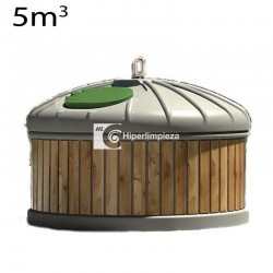 Contenedor 5M3 gran volumen semisoterrado verde