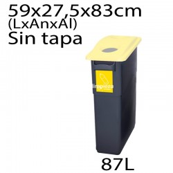Cuerpo papelera reciclaje 87L compatible con tapas