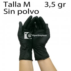 1000 guantes de nitrilo negro talla S