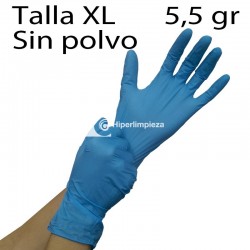 1000 guantes de nitrilo 5,5 gr azul TXL