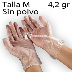 1000 guantes vinilo sin polvo transparentes 4,2gr TM