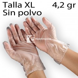 1000 guantes vinilo sin polvo transparentes 4,2gr TXL