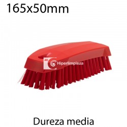 Cepillo de mano M medio 165x50mm rojo
