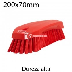 Cepillo de mano L duro 200x70mm rojo