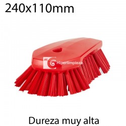 Cepillo de mano XL muy duro 240x110mm rojo