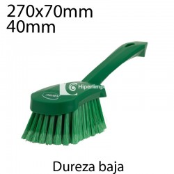 Cepillo de mano corto suave 270x70mm verde
