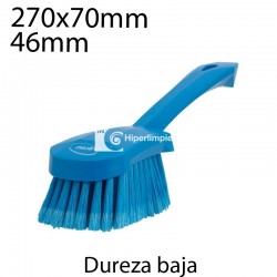 Cepillo de mano corto suave 270x70mm 46mm azul