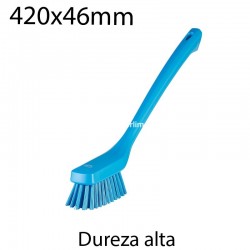 Cepillo de mano largo duro 420x46mm azul