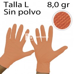 1000uds guantes nitrilo naranja diamantado TL