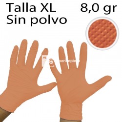 1000uds guantes nitrilo naranja diamantado TXL