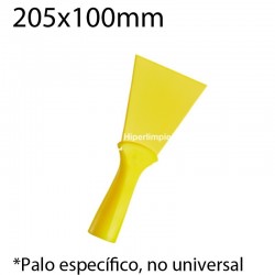 Espátula alimentaria para palo nylon 205x100mm amarilla