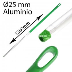 Mango alimentaria aluminio 1460 mm verde