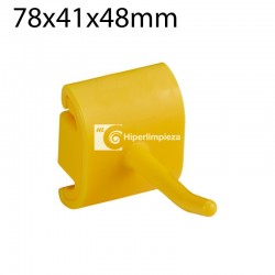 Colgador pared gancho simple 41x78mm amarillo