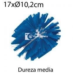 Cepillo limpiatubos alim sin palo 102mm medio azul