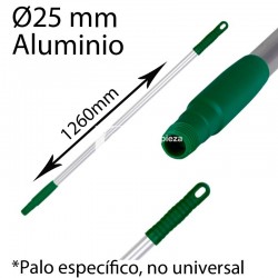 Mango alimentaria aluminio 1260mm verde